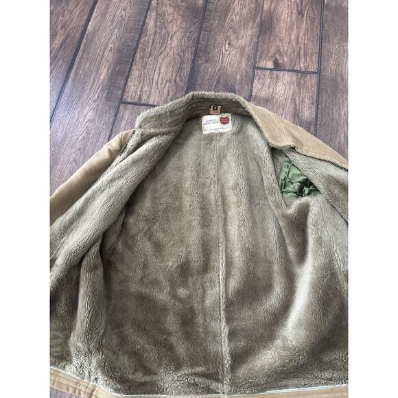 VTG 70s Distressed Zero King Full Zip Men's M Sherpa Lined Jacket Coat Gorp Core - Picture 3 of 16